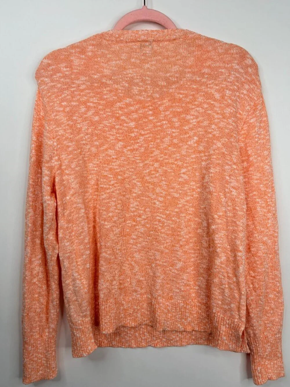 J. Crew Crew Neck Beach Sweater Orange Sherbet Medium #A2846